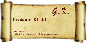 Grabner Kitti névjegykártya